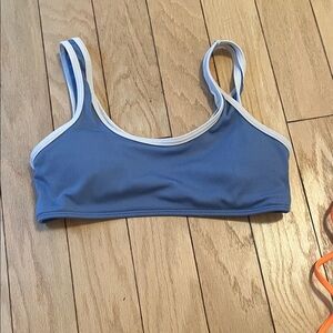 Blue and White Sports Bra